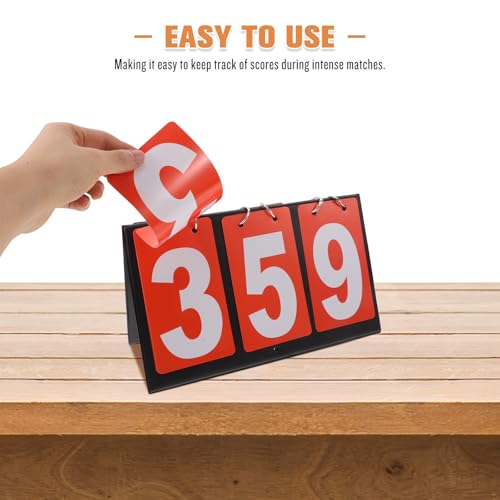 Portable Tabletop Electronic Flip Scoreboard with Three-Digit Display for Basketball Football and Volleyball, Lightweight Metal and Cloth Design for Different Sports Scenarios