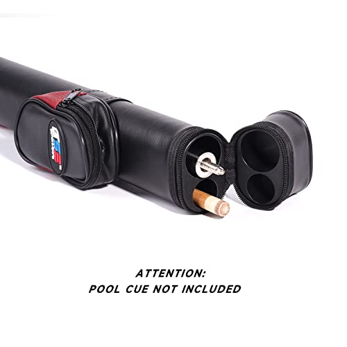 GSE Games & Sports Expert Billiard Cue Cases, 1x1 Deluxe Hard Billiard Pool Cue Stick Carrying Case, Pool Billiards Accessories (Several Colors Available) - color: Deluxe - Black/Burgundy
