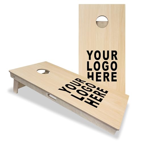 CornholeAce Custom Professional Cornhole Board Set - No Bounce! Made of 3/4 inch Baltic Birch Plywood, Includes Handles, Made in USA, Tournament Style, ACE Pro Series