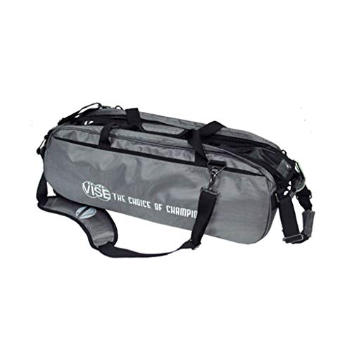 VISE Clear Top 3 Ball Roller Bowling Bag - color: Gray