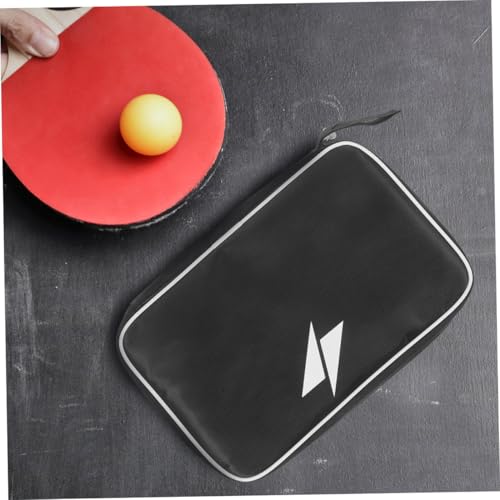 ORFOFE Compact Table Tennis Paddle Bag Multi-function Sports Storage Case with Bat Fixing Design Lightweight for Portable Table Tennis Racket Protection