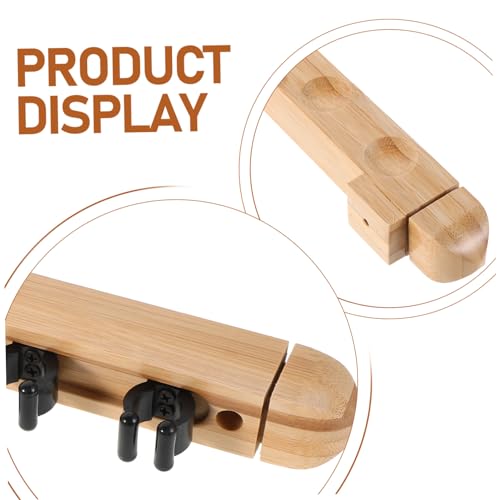 POPETPOP 1 Set Wall Mounted Solid Wood Pool Cue Rack Billiard Stick Holder Organizer Elegant Roman Design for Home Clubs Bars Efficient Storage for Pool Accessories