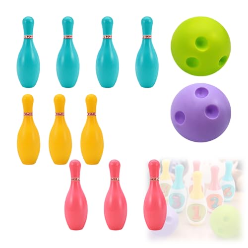 Bowling Game Set Toy for Preschooler Learning Fun Hand Eye Coordination Set for Family Party Gathering Toy - size: X-Large