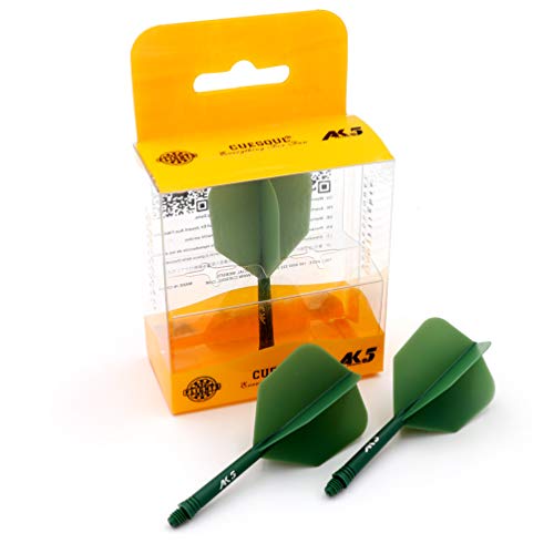 CUESOUL ROST Integrated Dart Shaft and Dart Flight Standard/Slim/Diamond/Big Wing/Tear/Diamond - color: 28mm-Big Wing Shape-Green