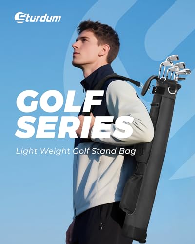Golf Lightweight Stand Bag, Portable Golf Carry Bag with Insulated Cooler Pocket, Easy to Carry and Ideal for Driving Range, Pitch n Putt, Par 3, Executive Courses - color: Black