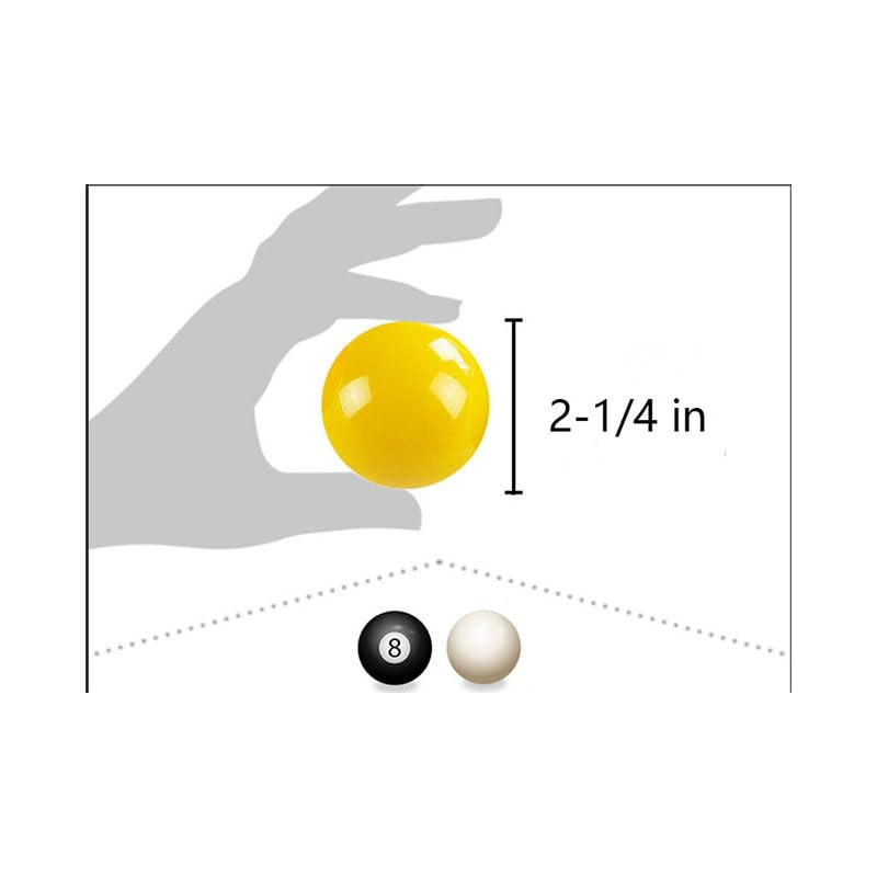 Billiard Balls Pool Table Ball Set - size: 2-1/4 Inch Red Yellow Blue