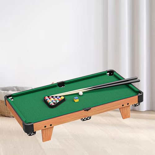 Colaxi Mini Pool Table Billiards Game Table Triangle Rack Pool Toys Tabletop Games for Party Easy Storage Players Traveling Home Use