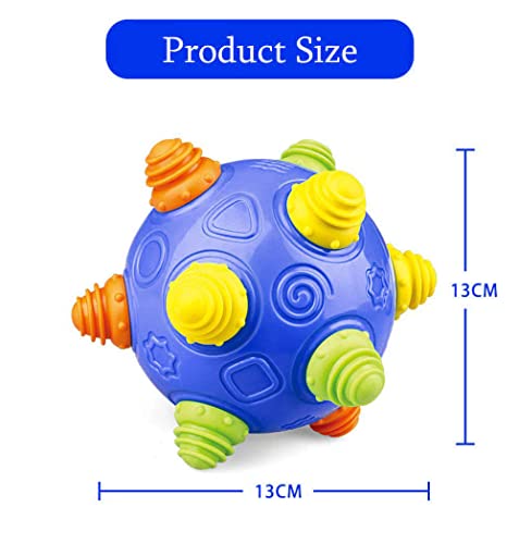 Toddler's Music Dancing Shake Ball - Move, Crawl, Bounce, Sensory Learning for Kids and Babies, Fun Gift for Both Boys and Girls - color: Navy Blue