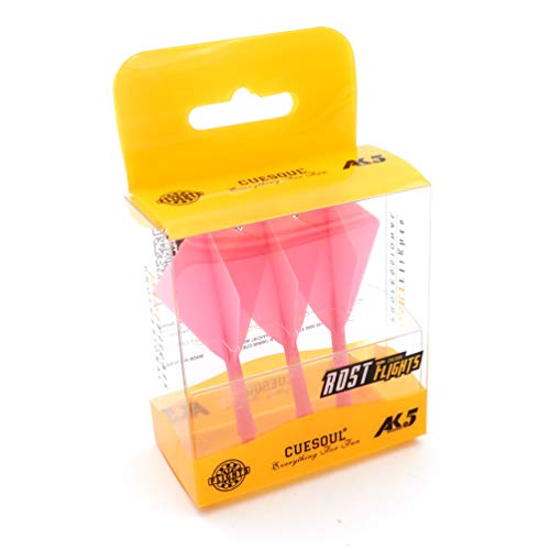 CUESOUL ROST Integrated Dart Shaft and Flights Medium,Diamond Shape,Set of 3 - color: Pink
