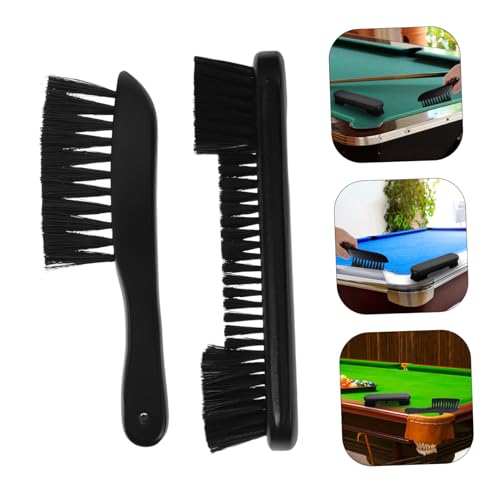 PRETYZOOM 1 Set Ergonomic Billiard Cleaning Brush Pool Table Rail Crevice Cleaner with Comfortable Wooden Handle for Dust Maintenance of Your Billiards Table