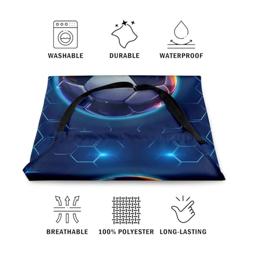 Manfei Volleyball Kids Kitchen Apron - color: Neon Blue