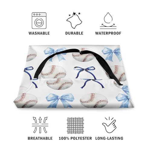 Manfei Blue Bowknot Kids Kitchen Apron - color: White Red