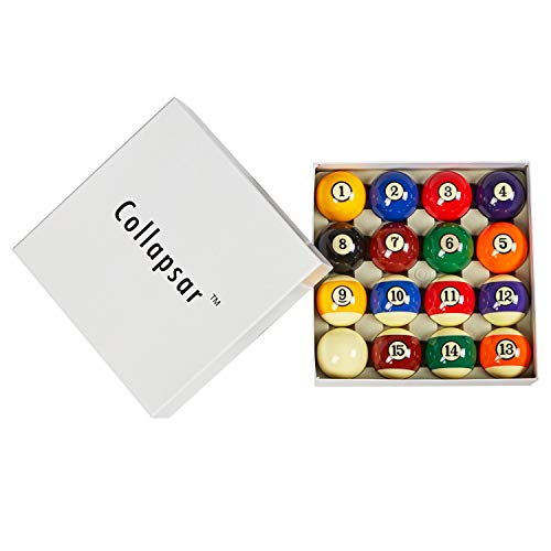 Collapsar AAA Grade Billiard Pool Ball Set,2-1/4" Regulation Size & Weight Full 16 Resin Balls(Several Styles Available)