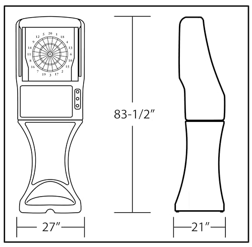 Spider 360 2000 Series, Electronic Dartboard, Home Commercial Grade Dart Board, Standing Electronic Soft tip Dartboard