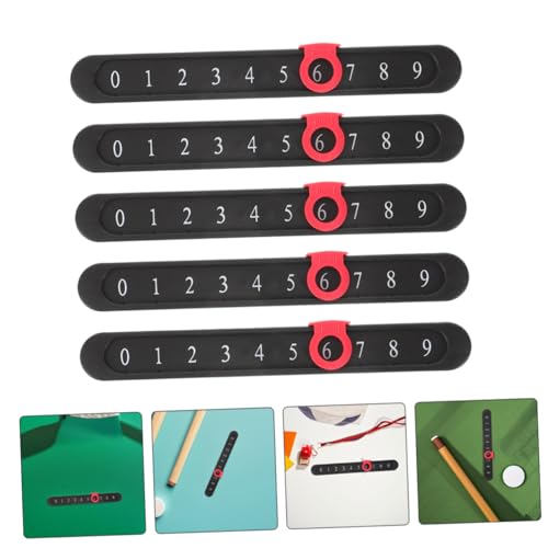 Toddmomy 5pcs Billiard Score Keeper Mini Tabletop Score Counter for Snooker Games for Pool Table for Home Office Competitive Play