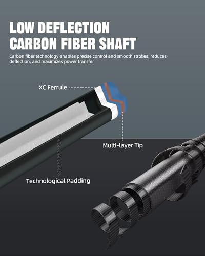 CRICAL Carbon Fiber Pool Cue Stick 58" Billiard Cue Sticks Professional Low Deflection Pool Sticks with 3/8 * 8 Pin Joint and 12.5mm Tip - color: 002-CL02