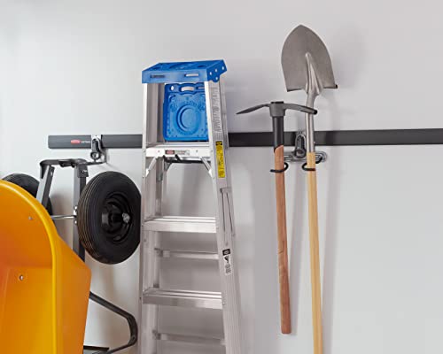 Rubbermaid FastTrack Rail Garage Organization Multi-Purpose Hook 50 lbs Capacity Satin Nickel Wall Mounted Storage System Direct Mount into FastTrack Garage Rail for Home/Garage Organization - style: Multi-Purpose Hook