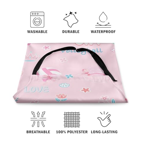 Castle Fairy Boy Soccer Kitchen Apron - color: Pink Volleyball