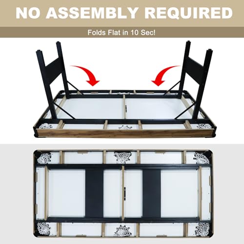 Seydrey 6-Foot Portable Foldable Pool Table with All Accessories – Compact Billiards Table for Home, Game Room, Apartment - color: Single Wood