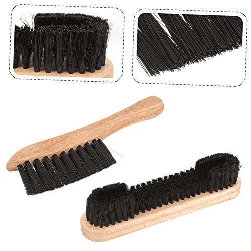 BESPORTBLE 2pcs Pool Table Cleaning Brush Set Wooden Billiards Table Dust Removal Tool Multi-Purpose Rail Surface Cleaner Compact Design for Efficient Maintenance
