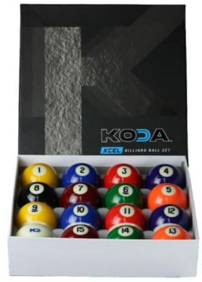 Koda Sports KBXB 2-1/4" XCEL Complete Regulation Billiards & Pool Balls Set