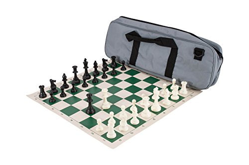Deluxe Chess Set Combination - Triple Weighted - by US Chess Federation (Gray) - color: Gray