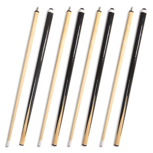Pool Cue Sticks 48" 58" Wooden Billiard Cues with 13mm Leather Tip 17oz/18oz/19oz Set of 2/4/6/8 Durable Hard Wood 2-Piece Pool Sticks for House & Bar Use Begginers or Professional