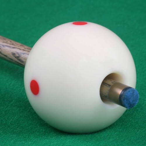 kowaku Snooker Training Ball Que Ball Sturdy with Dots, Hole Multifunctional Billiards Training Aid Billiard Stroke Exerciser
