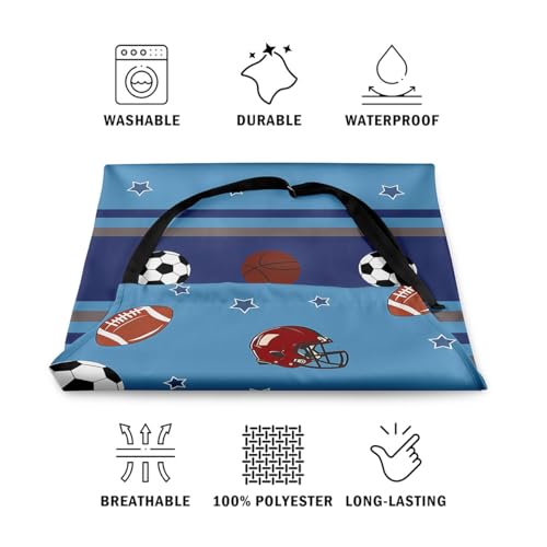 Manfei Ball Sports Kids Kitchen Apron - color: Navy Blue Orange