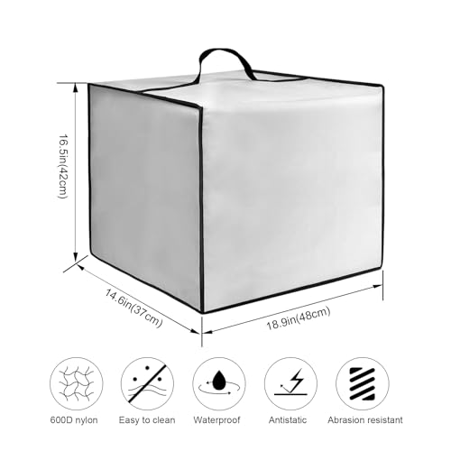 3D Printer Cover Heavy Duty Waterproof Anti-static Nylon Lid for FLASHFORGE Adventurer 5M 3D Printer,3D Printer Universal Protective Case (Silver) - color: Silver