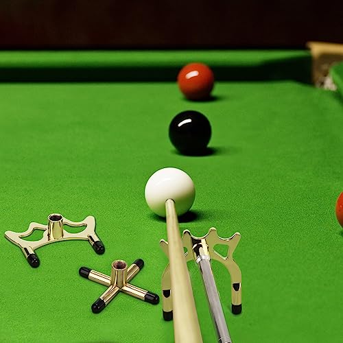 Pumtus Retractable Pool Cue Bridge, Billiards Cue Rest with 3 Pieces Removable Alloy Bridge Head, Snooker Pool Cue Bridge Stick, Billiards Table Accessories for Pool Table, Game, Competition