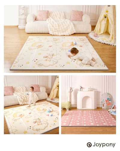 Baby Play Mat, 47 x 47 Inch Foldable Play Mats for Babies and Toddlers, Waterproof & Anti-Slip Portable Baby Floor Mat for Baby Playpen, Baby Mat for Floor with Travel Bag - size: 47x47x0.4 Inch