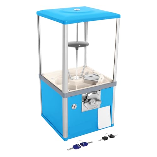 Gumball Machine for Kids, 25-Cent Vending Machines, PS Bouncy Balls Dispenser, 1.77-1.97in Huge Load Capacity Coin Operated Gumball Bank, Hold 200 Capsule Toys for Retail/Game Store (Blue) - color: Blue