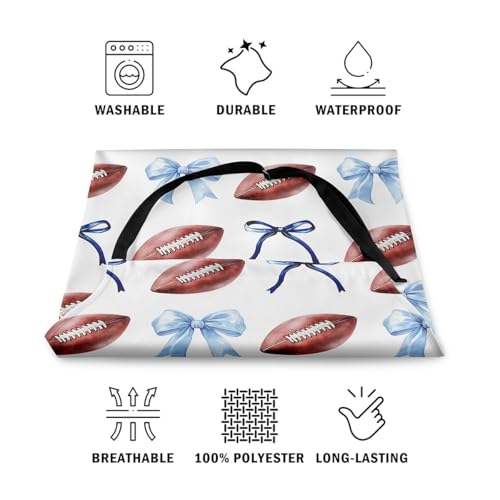 Manfei Blue Bowknot Kids Kitchen Apron - color: Blue White