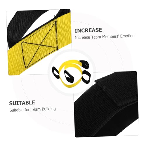 Yardwe 2pcs Relay Race Giant Footsteps Bandage Legged Game for Boys and Girls Adults Team Building Exercise Equipment for Field Day and Holiday Celebrations