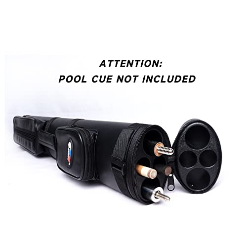 GSE Games & Sports Expert 2x2 Deluxe Hard Billiard Pool Cue Stick Carrying Case, Billiard Cue Case, Billiards Accessories (Several Colors Available) - color: Oval - Black