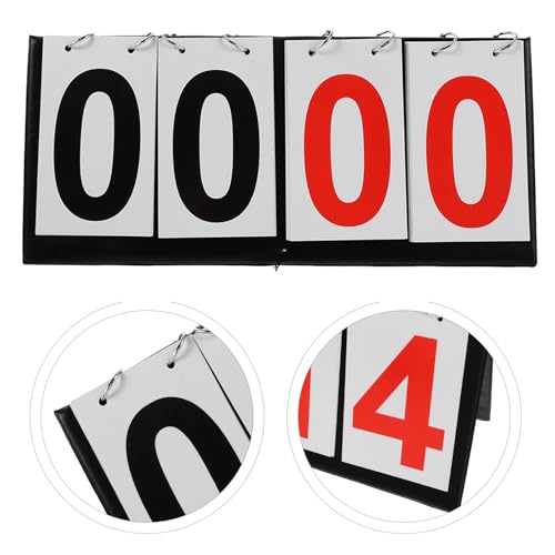 POPETPOP Portable Tabletop Scoreboard with Dual Tone Flip Display Manual Score Counter for Basketball Table Tennis Cornhole and Multi-Sport Game Nights Plastic Construction with Stable Desk
