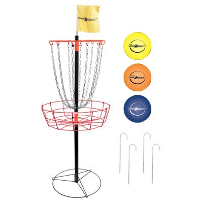 Park & Sun Sports Portable Frisbee/Disc Golf Steel Target Goal with Basket - style: Standard 3 Disc Set