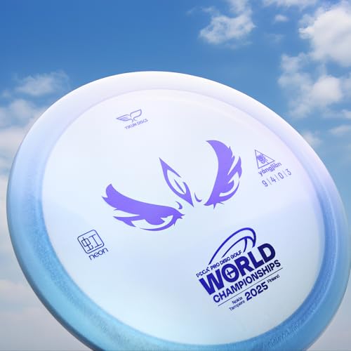 Yikun Disc Golf Overstable Driver|Maximum Stability for Headwinds & Doglegs|Laser-Straight Flight with Strong Hyzer Finish|Pro Worlds 2025 Limited Edition|PDGA Approved 170-176g - color: Pro Wolds 2025(Blue)