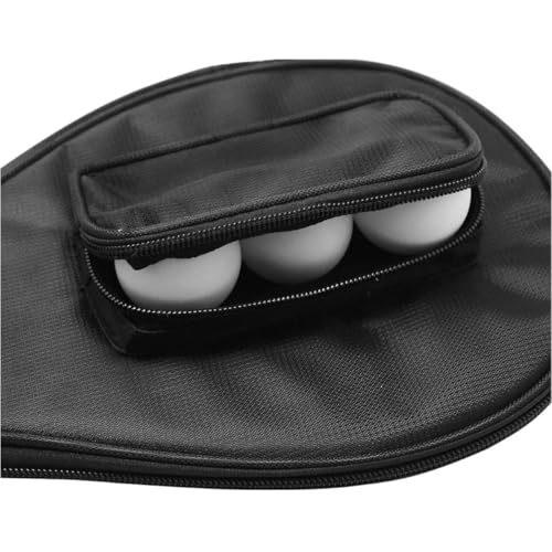 MAGICLULU Table Tennis Paddle Bag Protective Organizing Case with Ball Compartment Black Storage for Ping Pong Racket Players
