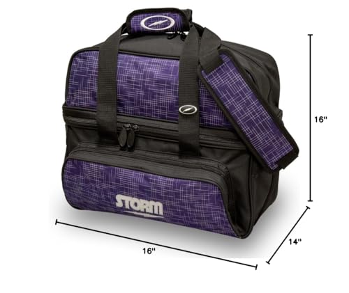 Storm 2 Ball Deluxe Tote Bowling Bag - Abstract Purple/Black