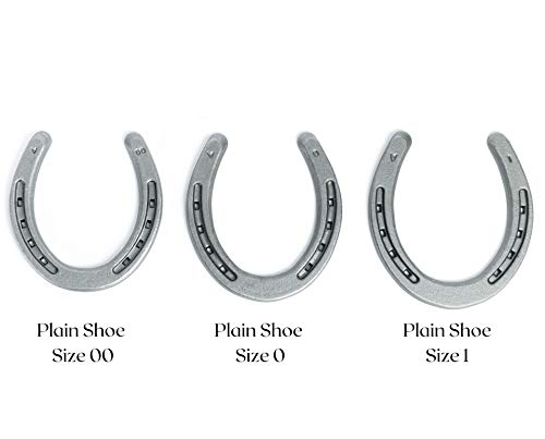 Steel Horseshoes Set for Horses, Crafts, Decorations and Backyard Games - Size 1 - Plain - 1 Shoe - size: 1