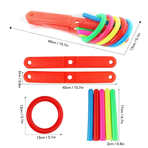 Ring Toss Game for Kids, 5 Rings Circle Toss Game Set for Kids Backyard Ring Toss Fun