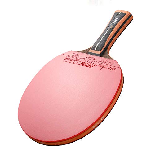 Carbon Table Tennis Bat with Free Case 5-ply Wood 2-ply Carbon Ping Pong Paddle Comfortable Handle/As Shown/Short Handle - size: Short Handle