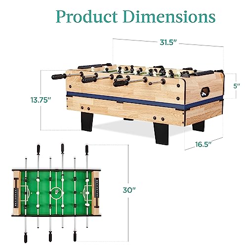 Best Choice Products Multi-Game Table Series – Interactive Game Tables for Kids with Foosball, Air Hockey, Billiards, Ping Pong & More | Childrens - color: 11-in-1 Light Wood