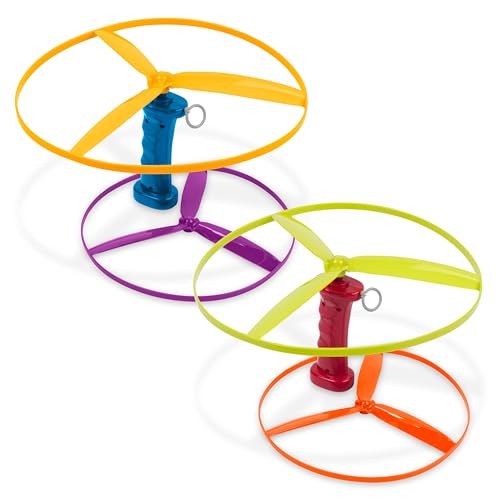Battat – Flying Disc Toy – 2 Launchers & 4 Discs – Helicopter Playset – Outdoor Toys for Summer – 3+ Years– Skyrocopter