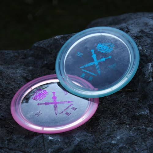 yikundiscs Yikun Twin Swords Understable Distance Driver| Pro Worlds 2025 Limited Edition | Beginner-Friendly Max-Distance Disc | Wind-Resistant & Easy-Glide Control | PDGA Approved 170-175g - color: Pro Worlds 2025 Pink