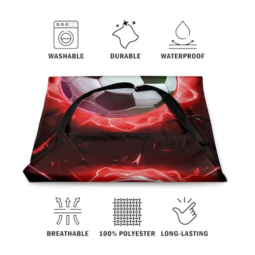 Manfei Volleyball Kids Kitchen Apron - color: Black Red
