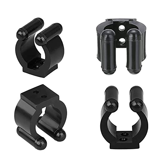 Wall Mounted Fishing Pole Holder - 20pcs Black Rubber Rod & Cue Clips for Pool & Fishing Storage Rack