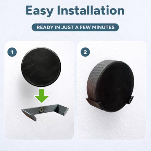 Hockey Puck Wall Mount Display (2 Pack) | Wall Rack Holder Brackets for Collectible Pucks & Game Winning Pucks | Ice Hockey Decor & Storage | Made in The USA
